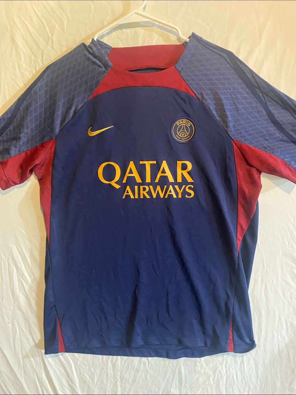 Nike PSG Navy & Red Qatar Airways Soccer Jersey